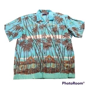 AMERICAN Blue Hawaiian Shirt